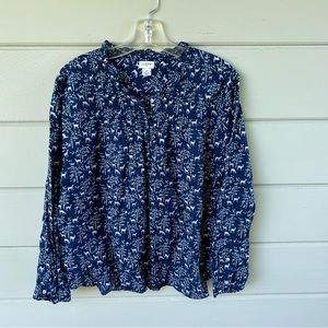 Jcrew deer print cotton blouse